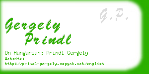 gergely prindl business card